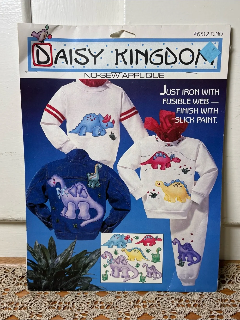 Vintage 90s Daisy Kingdom No Sew Fabric Appliqués Cute Lot of Four